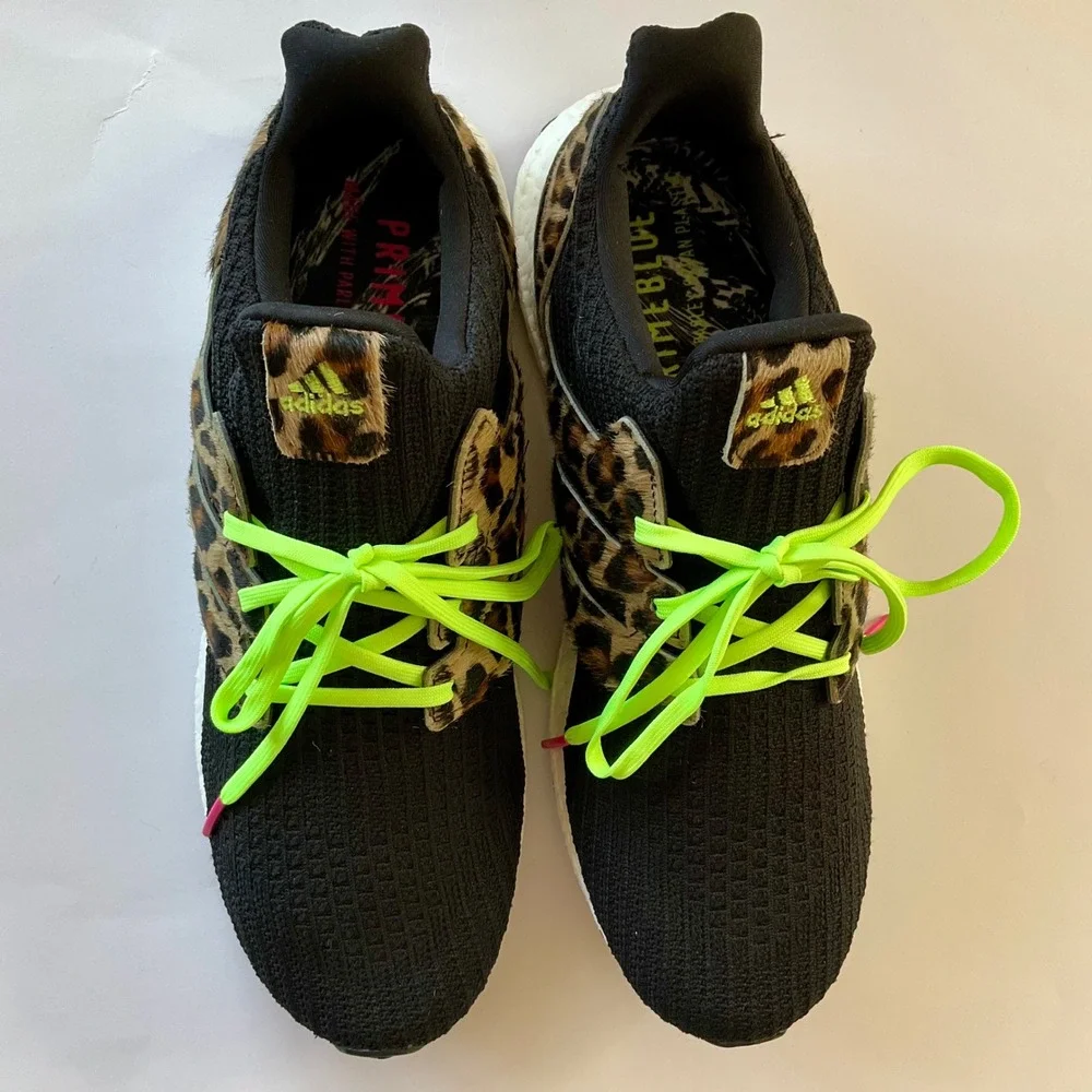 Adidas Ultraboost DNA Leopard Neon Pony Hair Shoes FZ2731 Men10.5 Women 11.5 NIB